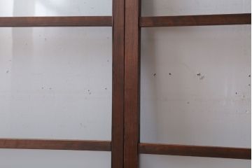 昭和レトロ　すり・クリアガラスの引き戸2枚セット(窓)