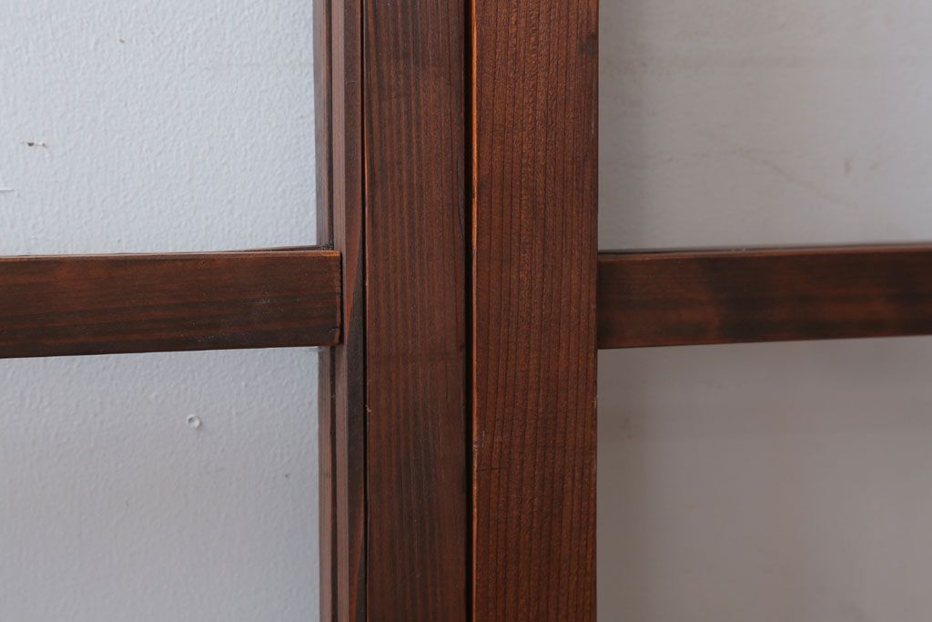 昭和レトロ　すり・クリアガラスの引き戸2枚セット(窓)