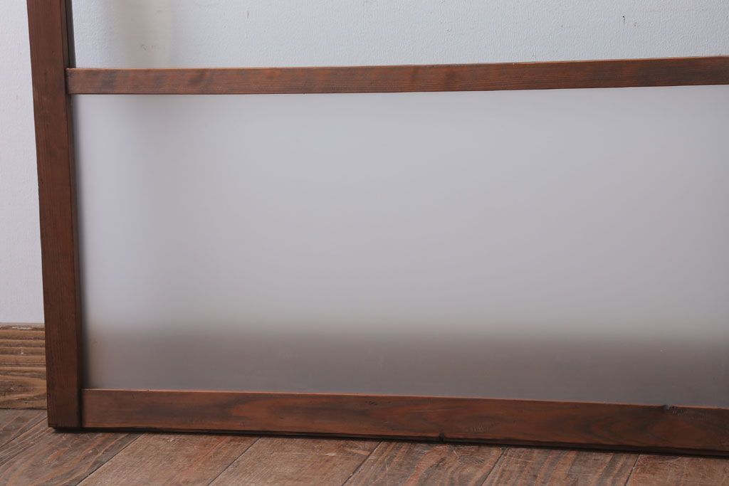 昭和レトロ　すり・クリアガラスの引き戸2枚セット(窓)