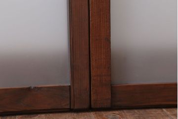 昭和レトロ　すり・クリアガラスの引き戸2枚セット(窓)
