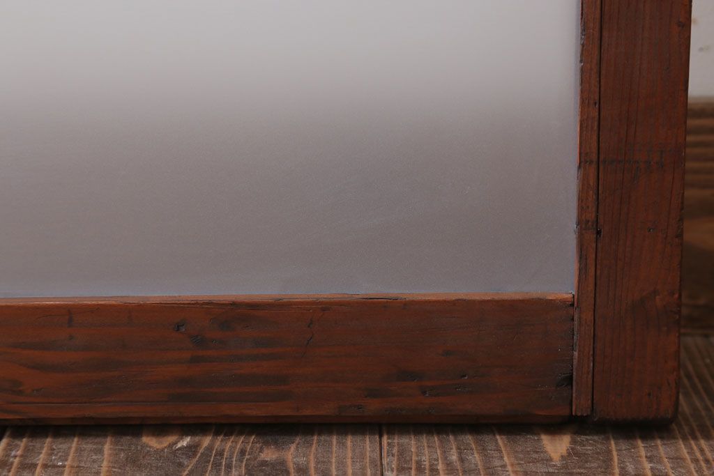 昭和レトロ　すり・クリアガラスの引き戸2枚セット(窓)