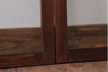 昭和レトロ　クリアガラスの引き戸2枚セット(窓)