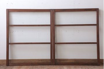 昭和レトロ　クリアガラスの引き戸2枚セット(窓)