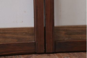 昭和レトロ　クリアガラスの引き戸2枚セット(窓)