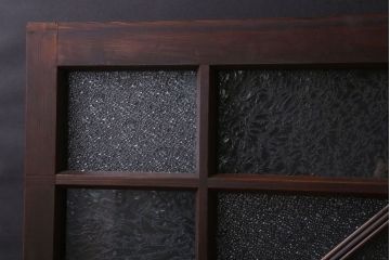 和製アンティーク　レトロモダンなガラス戸2枚セット(窓)