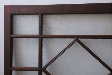 和製アンティーク　レトロモダンなガラス戸2枚セット(窓)