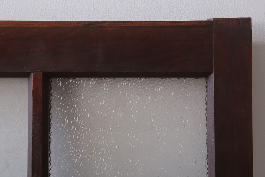 和製アンティーク　レトロモダンなガラス戸2枚セット(窓)