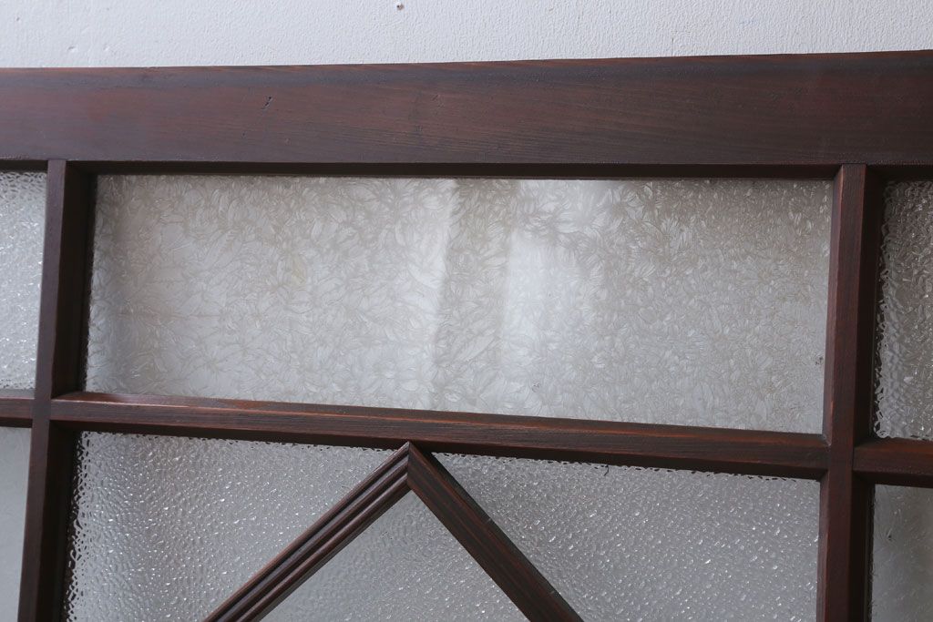 和製アンティーク　レトロモダンなガラス戸2枚セット(窓)