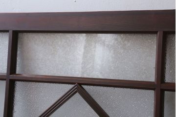 和製アンティーク　レトロモダンなガラス戸2枚セット(窓)