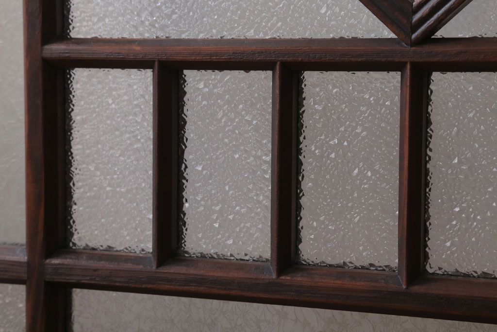 和製アンティーク　レトロモダンなガラス戸2枚セット(窓)