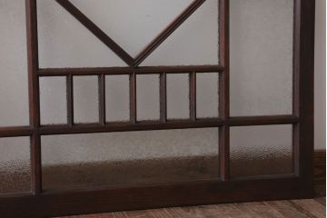和製アンティーク　レトロモダンなガラス戸2枚セット(窓)