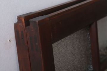 和製アンティーク　レトロモダンなガラス戸2枚セット(窓)