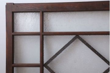 和製アンティーク　レトロモダンなガラス戸2枚セット(窓)