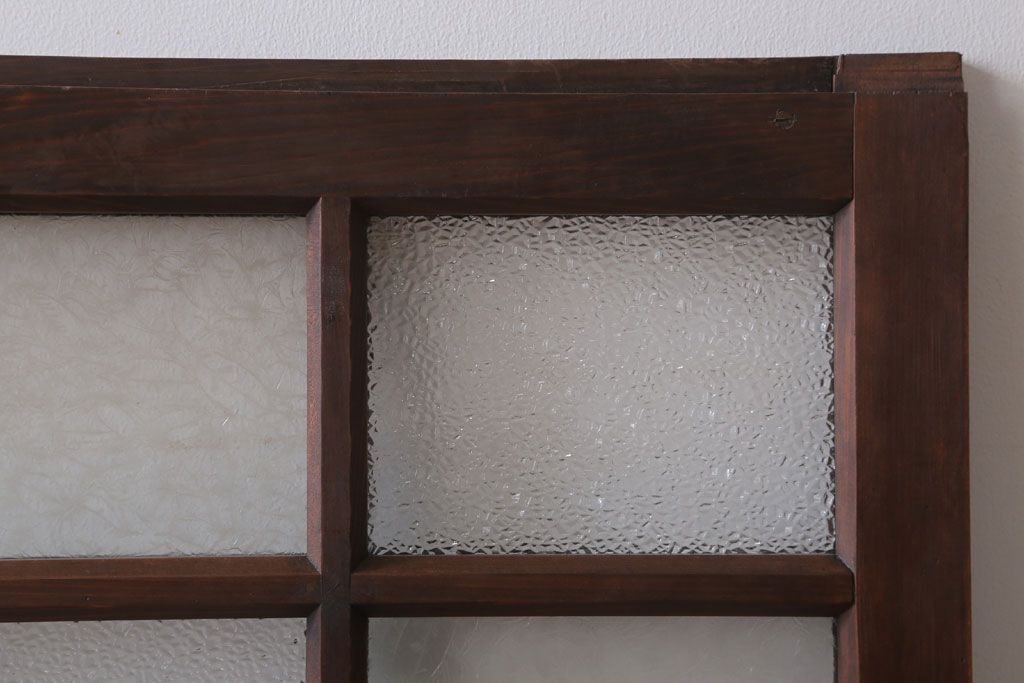 和製アンティーク　レトロモダンなガラス戸2枚セット(窓)