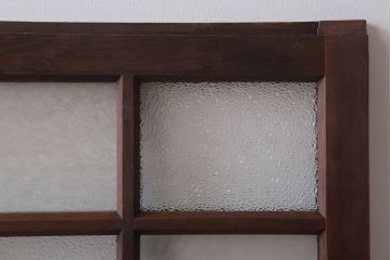 和製アンティーク　レトロモダンなガラス戸2枚セット(窓)