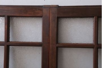 和製アンティーク　レトロモダンなガラス戸2枚セット(窓)