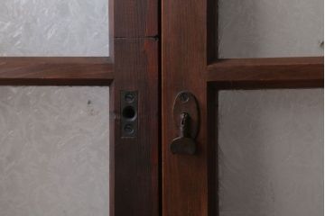 和製アンティーク　レトロモダンなガラス戸2枚セット(窓)