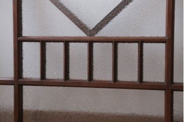 和製アンティーク　レトロモダンなガラス戸2枚セット(窓)
