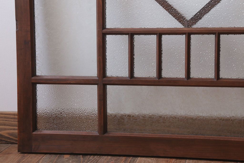 和製アンティーク　レトロモダンなガラス戸2枚セット(窓)