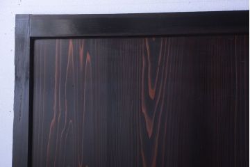 古民具・骨董　明治期　古い木味のアンティーク帯戸4枚セット