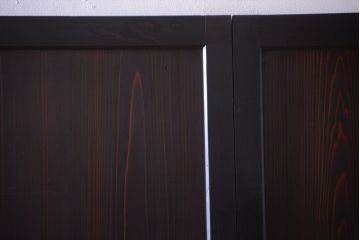 古民具・骨董　明治期　古い木味のアンティーク帯戸4枚セット