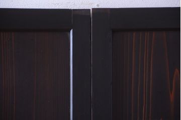 古民具・骨董　明治期　古い木味のアンティーク帯戸4枚セット