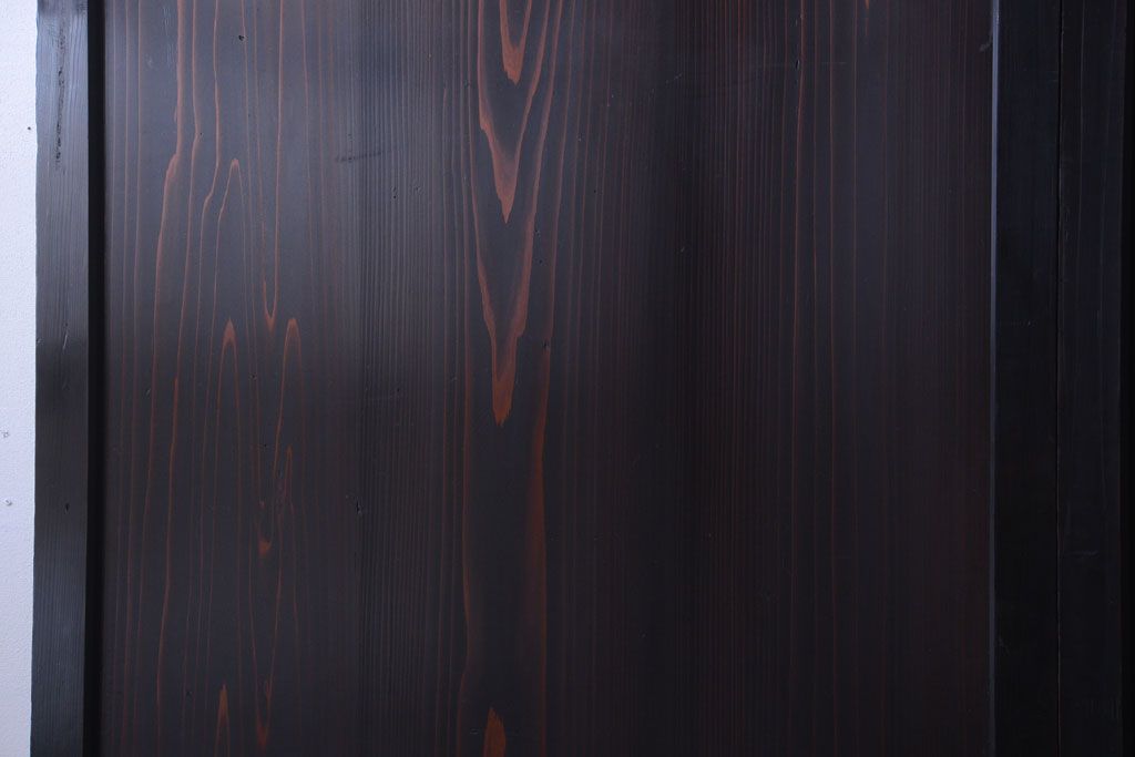 古民具・骨董　明治期　古い木味のアンティーク帯戸4枚セット