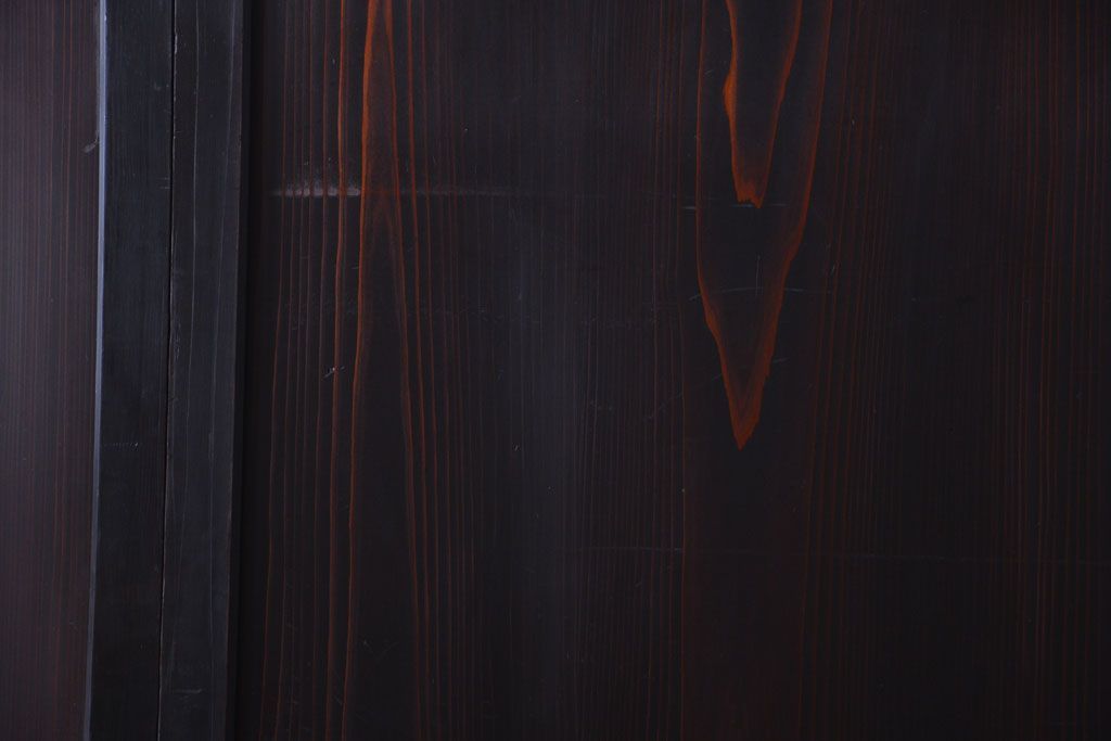 古民具・骨董　明治期　古い木味のアンティーク帯戸4枚セット