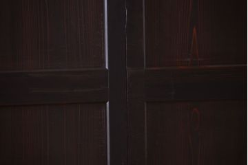 古民具・骨董　明治期　古い木味のアンティーク帯戸4枚セット