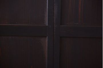 古民具・骨董　明治期　古い木味のアンティーク帯戸4枚セット