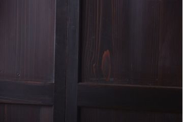 古民具・骨董　明治期　古い木味のアンティーク帯戸4枚セット
