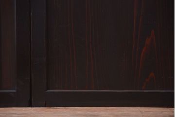 古民具・骨董　明治期　古い木味のアンティーク帯戸4枚セット