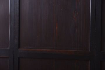 古民具・骨董　明治期　古い木味のアンティーク帯戸4枚セット
