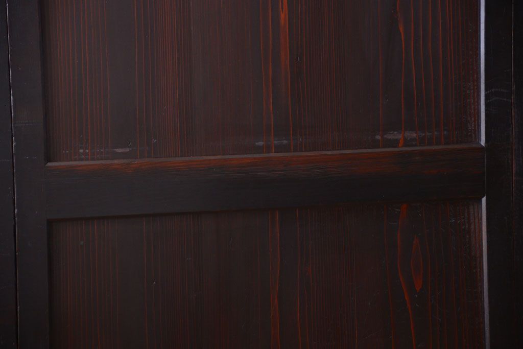 古民具・骨董　明治期　古い木味のアンティーク帯戸4枚セット