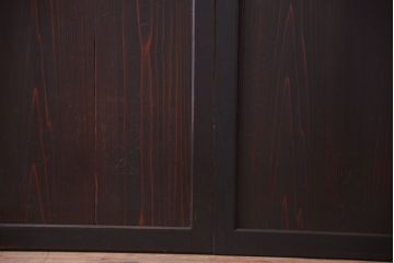 古民具・骨董　明治期　古い木味のアンティーク帯戸4枚セット