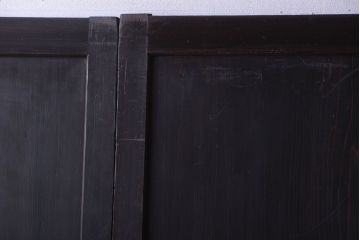 古民具・骨董　古い木味のアンティーク板戸4枚セット