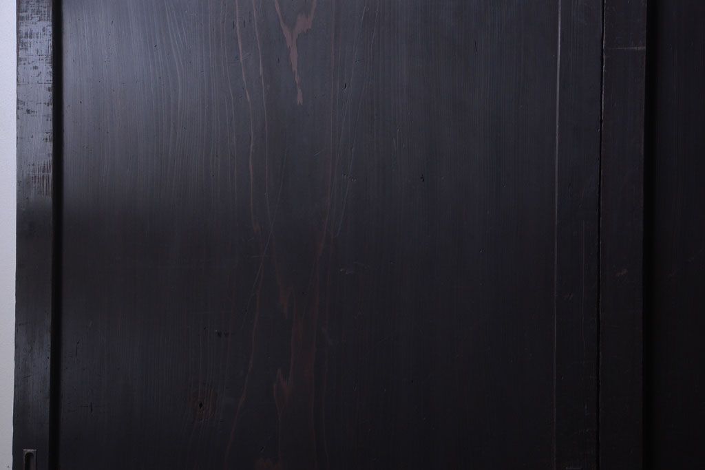 古民具・骨董　古い木味のアンティーク板戸4枚セット