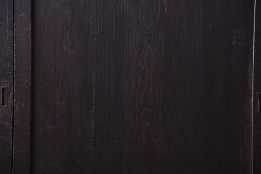 古民具・骨董　古い木味のアンティーク板戸4枚セット