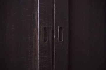 古民具・骨董　古い木味のアンティーク板戸4枚セット
