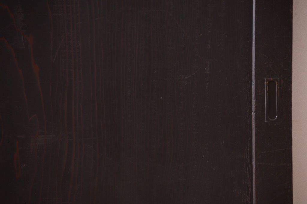 古民具・骨董　古い木味のアンティーク板戸4枚セット