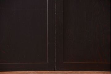 古民具・骨董　古い木味のアンティーク板戸4枚セット