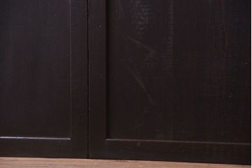 古民具・骨董　古い木味のアンティーク板戸4枚セット