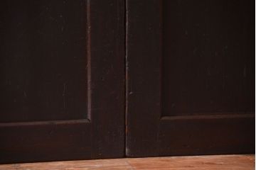 古民具・骨董　古い木味のアンティーク板戸4枚セット