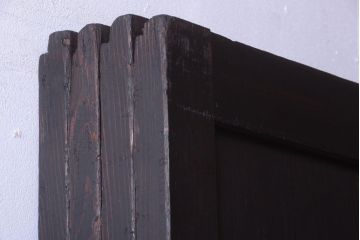 古民具・骨董　古い木味のアンティーク板戸4枚セット