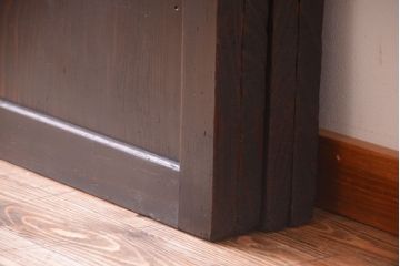 古民具・骨董　古い木味のアンティーク板戸4枚セット