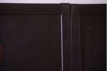 古民具・骨董　古い木味のアンティーク板戸4枚セット