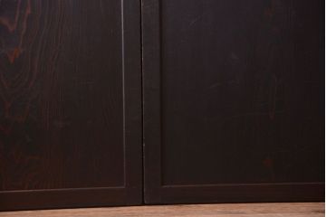 古民具・骨董　古い木味のアンティーク板戸4枚セット