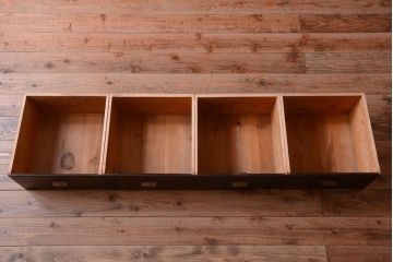 アンティーク家具　和製アンティークの二段重ね収納棚(2)