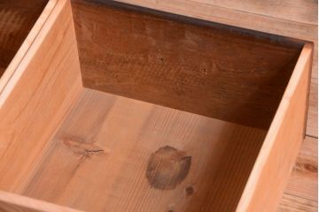 アンティーク家具　和製アンティークの二段重ね収納棚(2)