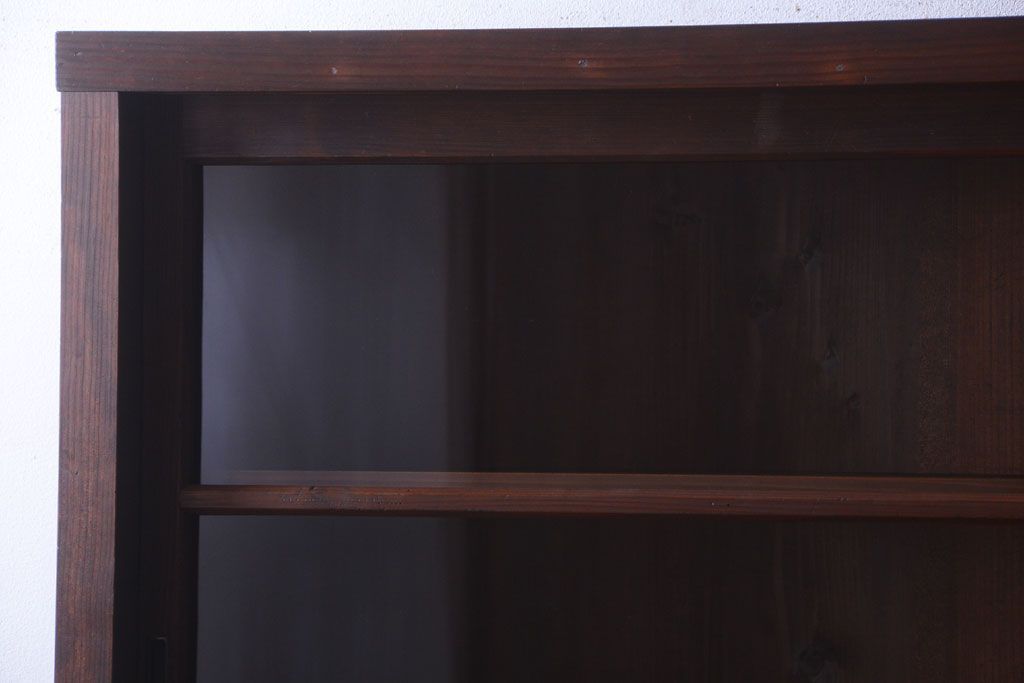 アンティーク家具　和製アンティークの二段重ね収納棚(2)